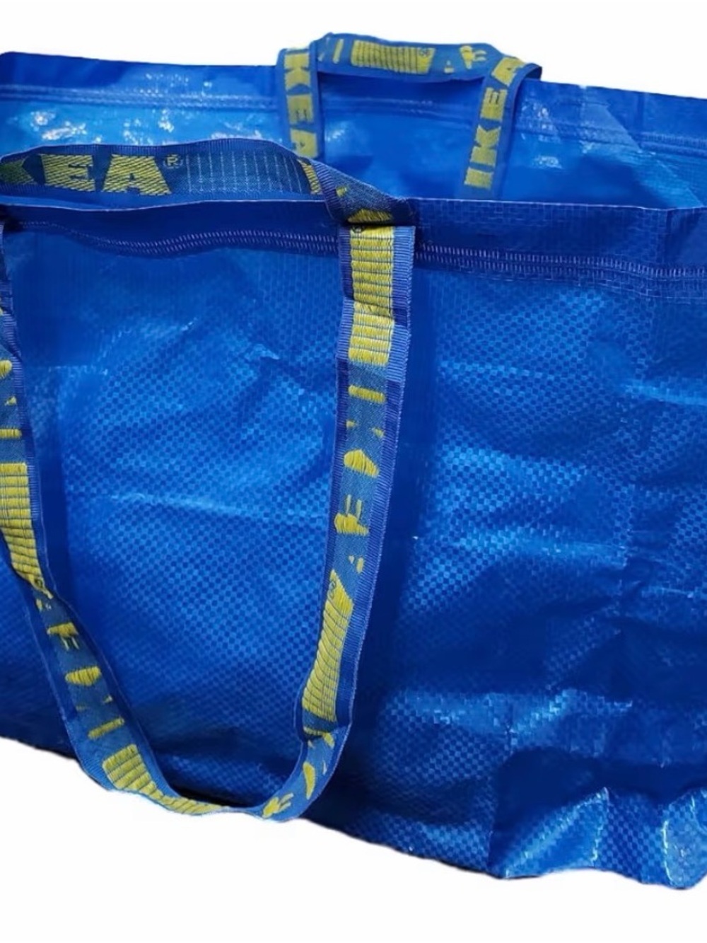 NWOT IKEA Blue Tote Bag with Yellow Logo Handles